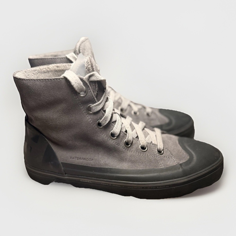 SOREL Men's Cheyanne Metro Waterproof Sneaker Boots Gray Suede Size 11.5
